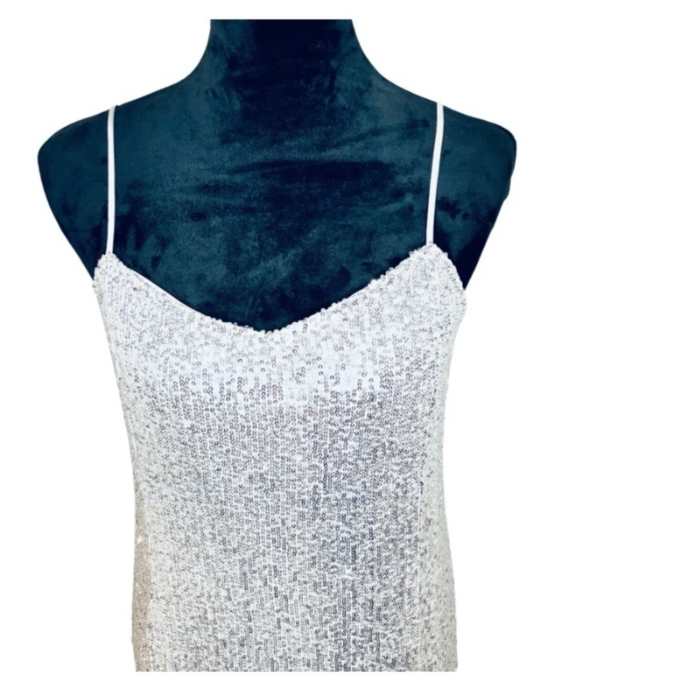 Worthington Womens Sleeveless Sequin Slip Dress Size Small - Picture 4 of 10